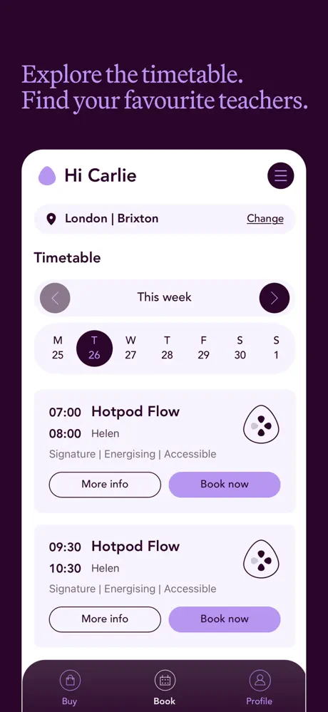 Hotpod Yoga mobile app case study