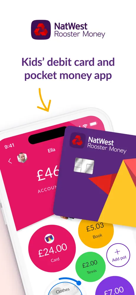NatWest Rooster Money mobile app screenshot of the main dashboard